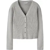 Name it Gebreid vest grijs