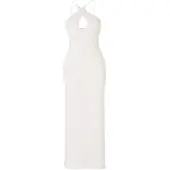 Trendyol TRENDYOLMİLLA Dames Ecru Ajour Maxi Mouwloos Strandkleding Bodycon Jurken