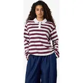 Noisy May Shirt 'NMDollie' wijnrood / wit