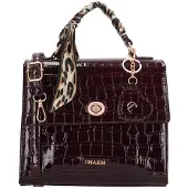 Charm London Knightsbridge Handtas Vierkant - afneembare schouderriem - bordeaux