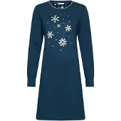 Rebelle Nachthemd 'Snowy Sparkles' donkerblauw