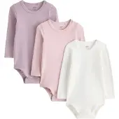 Lindex Rompertje/body mauve / orchidee / wit
