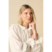 Sissy-Boy Witte blouse met kant | Maat: L