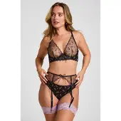 Hunkemoller Jarretel Iris Zwart Dames | Maat: XL