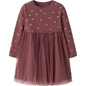 Name It Mini Jurk 'NMFNADJA' goud / bourgogne