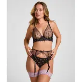 Hunkemoller Jarretel Iris Zwart Dames | Maat: L