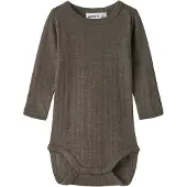 Name it Rompertje/body 'NBMWang' bruin gemêleerd