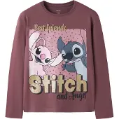 Name it Shirt 'NKFADARA STITCH' saffier / goud / mauve / lavendel