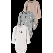 Name it Rompertje/body camel / bruin / jade groen / offwhite