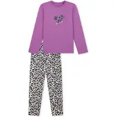 Schiesser Nachtkledij ' Nightwear ' bessen / zwart / wit