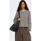 ONLY Shirt 'ONLFREJA' bruin / wit