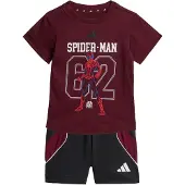 Adidas Trainingspak 'Marvel Spider-Man' kastanjebruin / zwart / wit