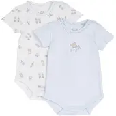 Chicco Rompertje/body donkerbeige / lichtblauw / wit
