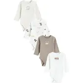 Cool Club Rompertje/body beige gemêleerd / bruin / offwhite