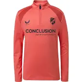 Castore FC Utrecht Trainingstrui 1/4-Zip 2026-2027 Lichtrood Donkerrood