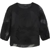 s.Oliver Black Label Regular fit blouse met lange mouwen met structuurpatroon