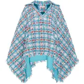 IZIA Cape 'Festival' turquoise / mosterd / donkerrood / wit