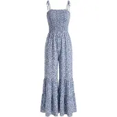 Faina Jumpsuit duifblauw / wit