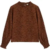 We fashion Blouse cognac / zwart