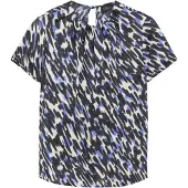 s.Oliver Blouse lichtbeige / marine / royal blue/koningsblauw / zwart
