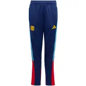 Adidas Sportbroek 'Lamine Yamal Tiro26 League' neonblauw / donkerblauw / goudgeel / rood