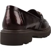 Carmela Dames Mocassins van leer 164369 bordeauxrood (39), 3 tot 5 cm, Geen, Casual, Klassiek 16436903-BURDEOS