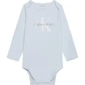 Calvin Klein Jeans Rompertje/body pastelblauw / grijs / wit