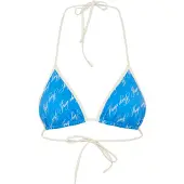HUGO Bikinitop 'MONOGRAM' blauw / wit