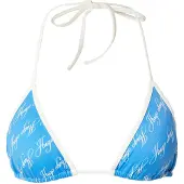 HUGO Bikinitop 'MONOGRAM' blauw / wit
