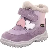 Superfit Snowboots 'HUSKY+' crème / lichtgrijs / lichtlila / oudroze
