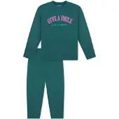 Schiesser Nachtkledij ' Nightwear ' donkergroen
