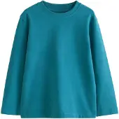 Next - Jongens - Comfortabel T-shirt met lange mouwen - Petroleumblauw