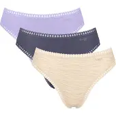 Sloggi Slip beige / donkerblauw / lila