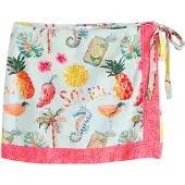 Next Rok pastelblauw / geel / smaragd / lichtroze