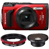 OM SYSTEM Tough TG-7 Fisheye kit - Rood