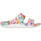 SKECHERS Dames Bloemige Arch Fit Slippers (Wit/Multi-kleurig)