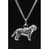 MOOYE ® - Collectie Zilveren Nizziny Owczarek met staart ketting hanger - groot