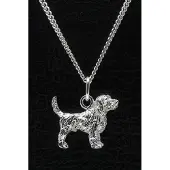 MOOYE ® - Collectie Zilveren Otterhound ketting hanger - groot