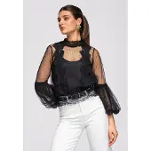 OMBRE Blouse zwart
