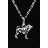 MOOYE ® - Collectie Zilveren Sharpei ketting hanger - klein