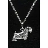 MOOYE ® - Collectie Zilveren Saelyham terrier ketting hanger - groot