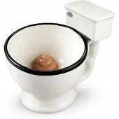 K&M Grappige WC Toiletemmok - 350ml Keramiek - Uniek Cadeau