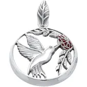 MOOYE ® - Collectie Zilveren Kolibri met vrucht kettinghanger