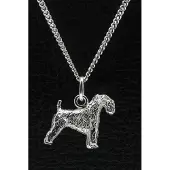 MOOYE ® - Collectie Zilveren Irish soft-coated wheaten terrier ketting hanger - groot