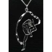 MOOYE ® - Collectie Zilveren Turnster met lint ketting hanger - groot