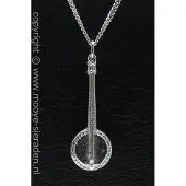 MOOYE ® - Collectie Zilveren Banjo groot ketting hanger
