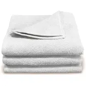 York Dikke Katoenen Badhanddoek 50x100cm - Zacht, Absorberend, Wit