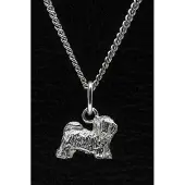 MOOYE ® - Collectie Zilveren Coton de tulear ketting hanger - klein