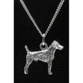 MOOYE ® - Collectie Zilveren Duitse jachtterrier ketting hanger - groot