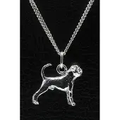 MOOYE ® - Collectie Zilveren Brabancon petit met staart ketting hanger - groot